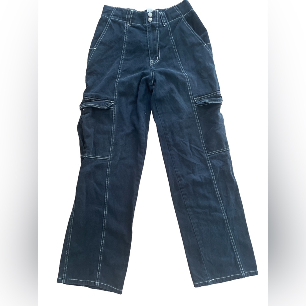 RSQ Black Cargo Pants Utility Straight Leg Women’s Small